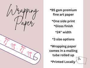 Forest Green Wildflower Wrapping Paper