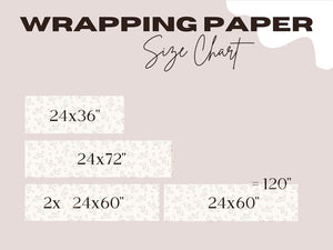 Dandelion Floral Wrapping Paper – Forest Green Gift Wrap for Baby Shower, Wedding