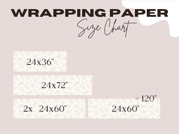 Dandelion Floral Wrapping Paper – Forest Green Gift Wrap for Baby Shower, Wedding