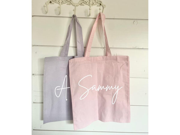Custom Burnt Orange & Green Tote Bag – Personalized Bridesmaid Gift, Party Favor, Summer Use