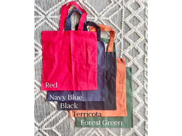 Custom Burnt Orange & Green Tote Bag – Personalized Bridesmaid Gift, Party Favor, Summer Use