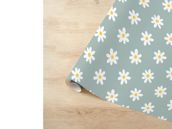 Daisy Wrapping Paper – Retro Floral Gift Wrap for Birthdays, Weddings & Summer Events