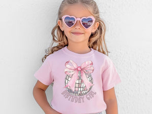 Cute Birthday Girl T-Shirt – Toddler Disco Party Top with Bow for 2-Year-Old Celebration