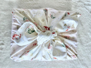 Reusable Floral Furoshiki Gift Wrap Cloth – Japanese Bento Wrap, Eco Fabric, Table Cover