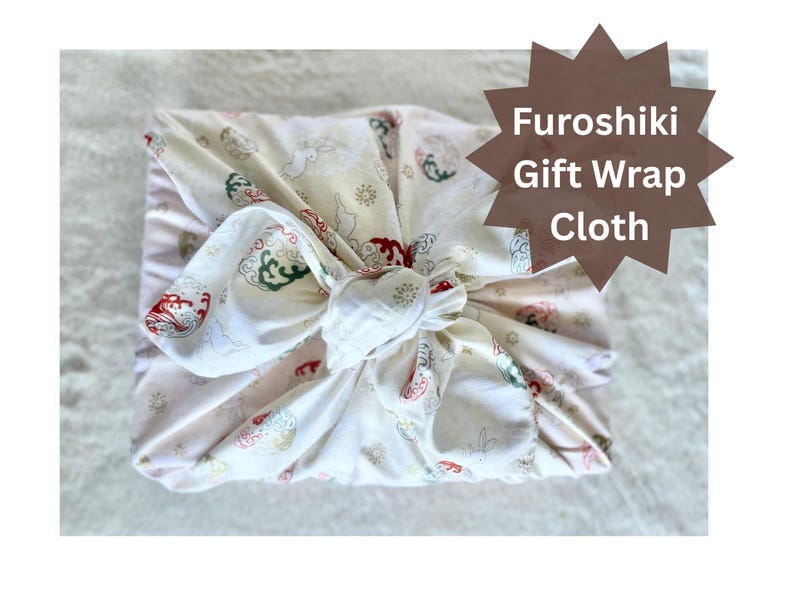 Reusable Floral Furoshiki Gift Wrap Cloth – Japanese Bento Wrap, Eco Fabric, Table Cover