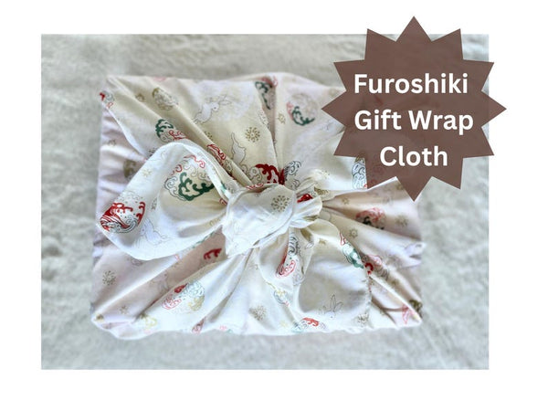 Reusable Floral Furoshiki Gift Wrap Cloth – Japanese Bento Wrap, Eco Fabric, Table Cover