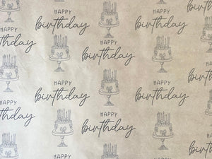 Eco Friendly Happy Birthday Wrapping Paper