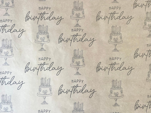 Eco Friendly Happy Birthday Wrapping Paper