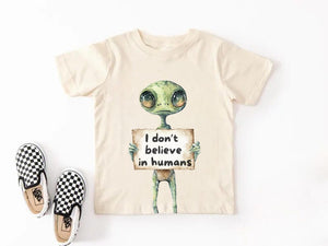 Funny Alien Kid T Shirt