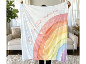 Personalized Rainbow Baby Blanket