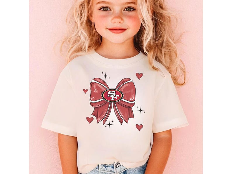 San Francisco Football Youth Fan Shirt Red Gold Game Day Tee