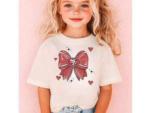 San Francisco Football Youth Fan Shirt Red Gold Game Day Tee