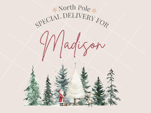 Personalized Santa Sack – Custom Name Red String Christmas Gift Bag