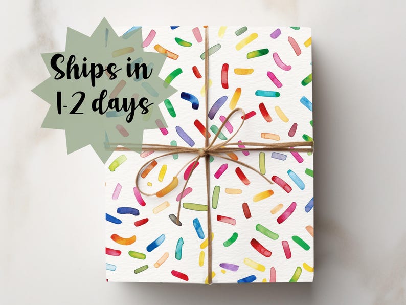 Confetti Cake Wrapping Paper – Birthday, Baby Shower & Kid Gift Wrap