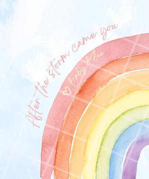Personalized Rainbow Baby Blanket