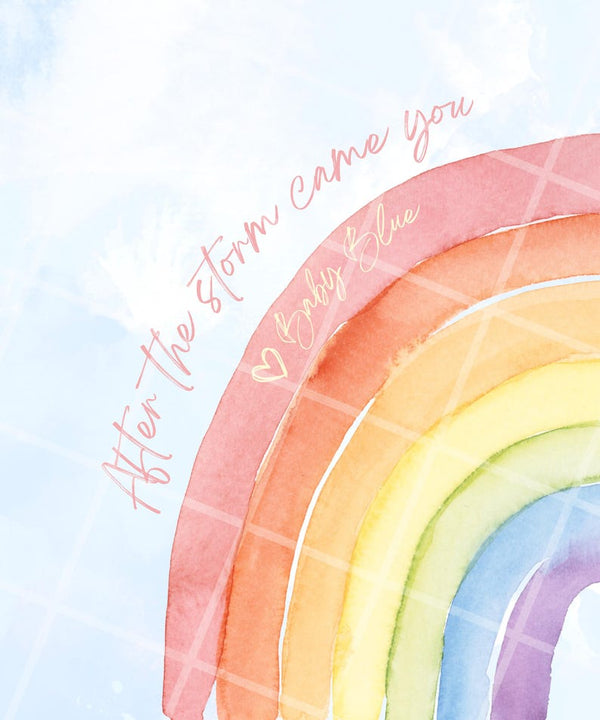 Personalized Rainbow Baby Blanket