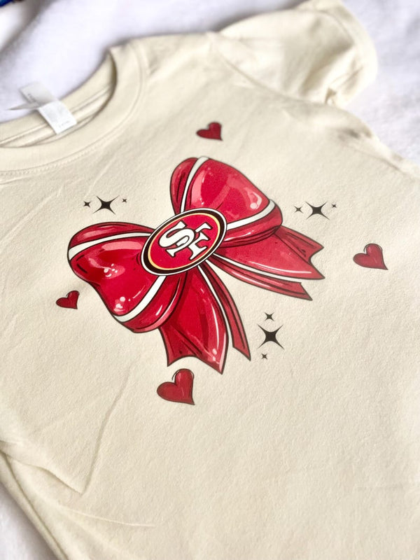 San Francisco Football Youth Fan Shirt Red Gold Game Day Tee