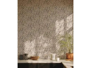 Botanical Leaf Wallpaper Olive - Neutral Peel Stick Mural Kitchen Bath