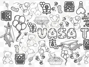 Teddy Bear Coloring Banner