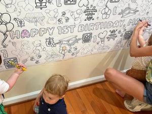 Teddy Bear Coloring Banner