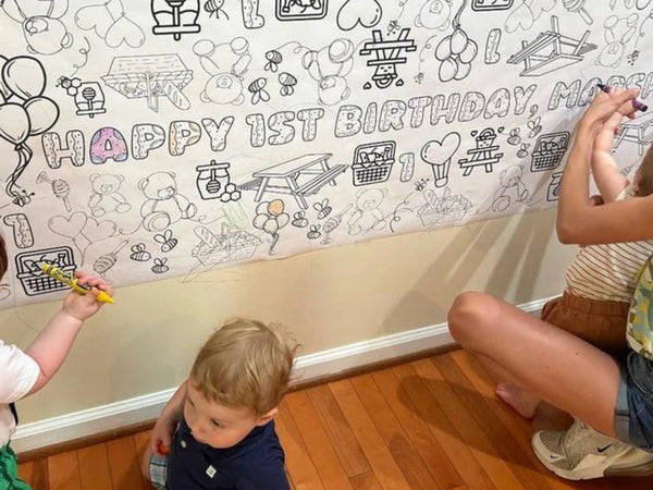 Teddy Bear Coloring Banner