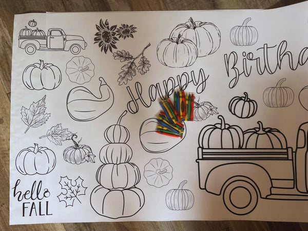 Large Fall Coloring Banner