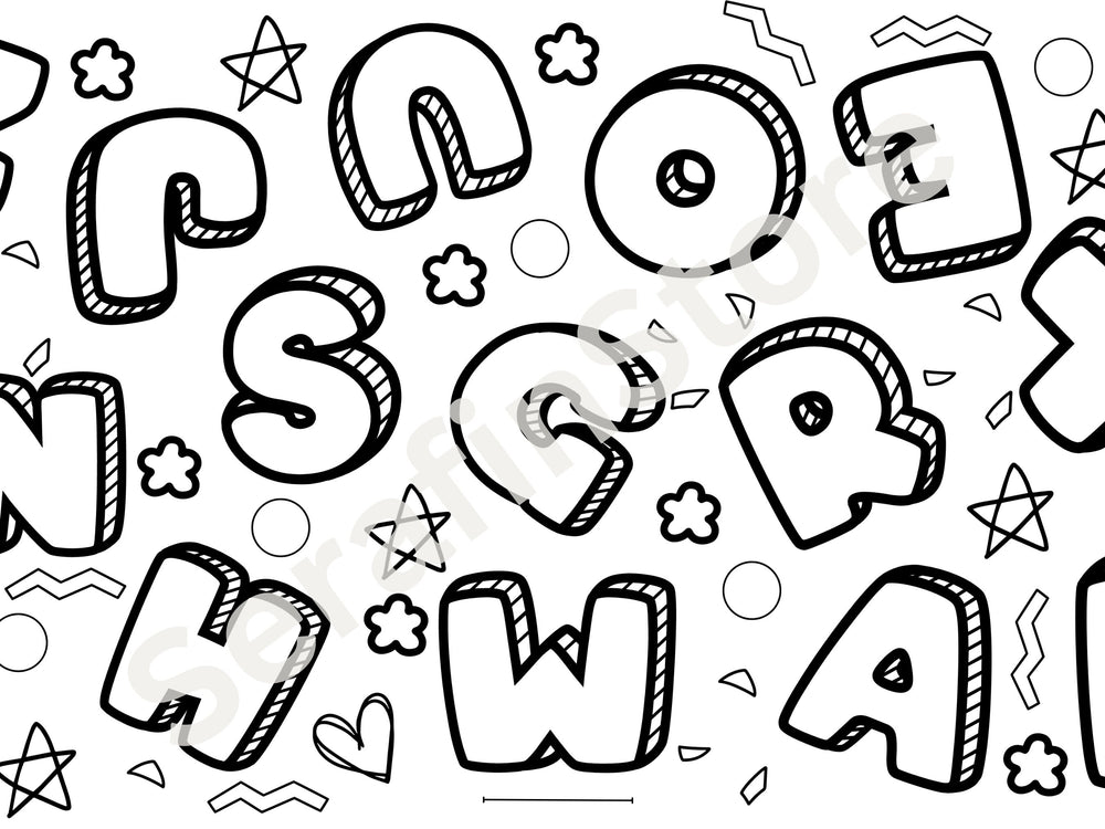 Alphabet Educational Poster Table Cover