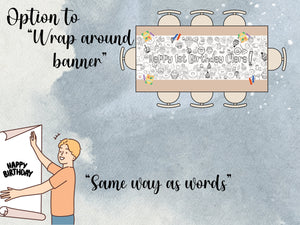 Barn Animal Theme Coloring Banner