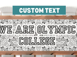 Mandala Coloring Banner Custom Coloring Poster