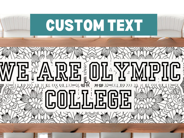 Mandala Coloring Banner Custom Coloring Poster