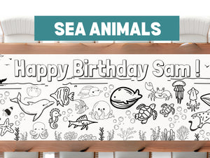 Under the Sea Ocean  Coloring Banner