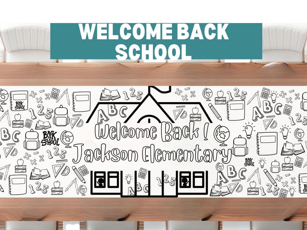Back to School Coloring Banner
