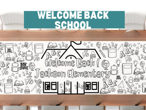 Back to School Coloring Banner