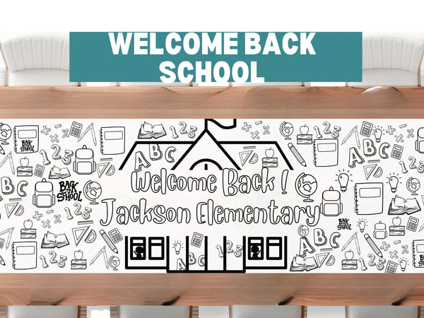 Back to School Coloring Banner