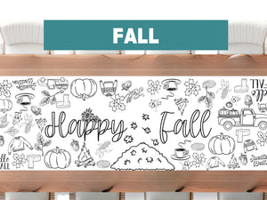 Large Fall Coloring Banner