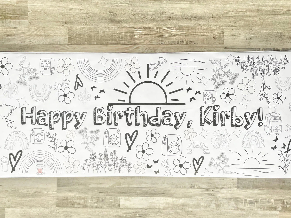 First Trip Around the Sun Coloring Banner