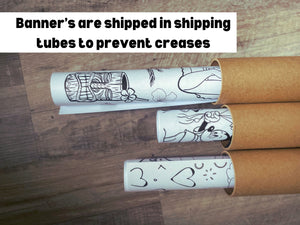 Personalized Race Car Coloring Banner