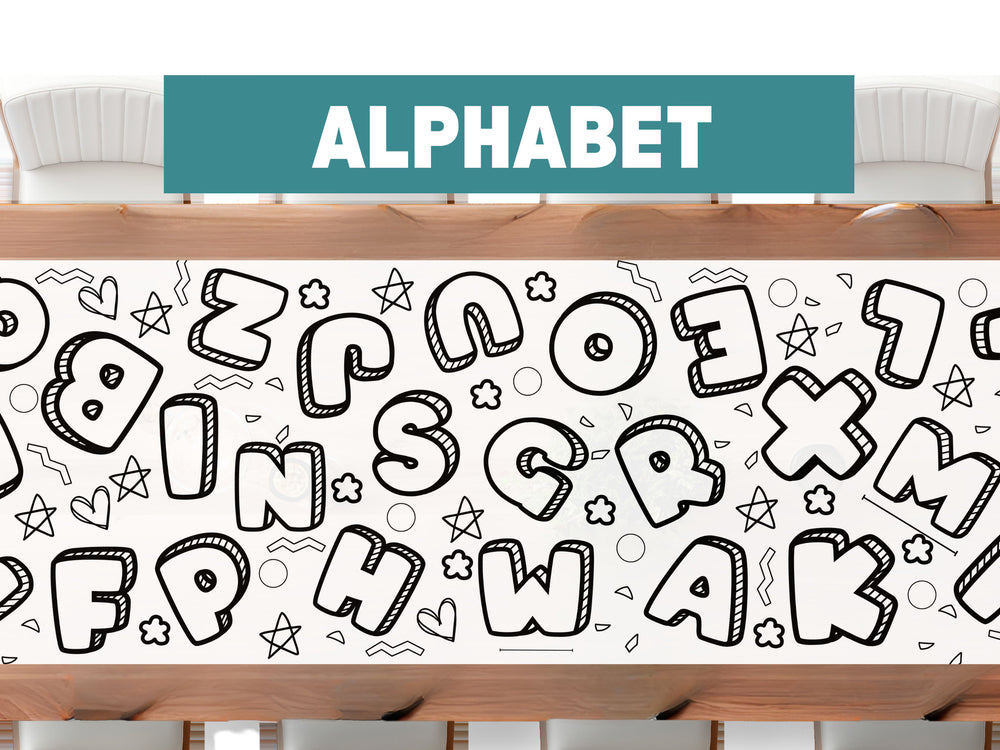 Alphabet Educational Poster Table Cover