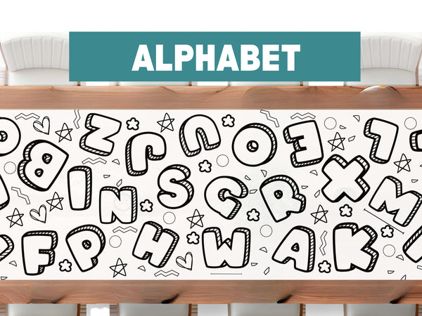 Alphabet Educational Poster Table Cover