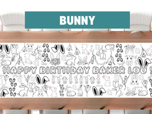 Bunny Theme Coloring Banner