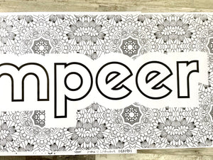 Mandala Coloring Banner Custom Coloring Poster