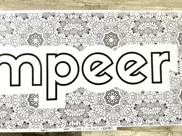Mandala Coloring Banner Custom Coloring Poster