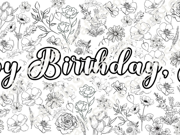 Wildflower Coloring Banner