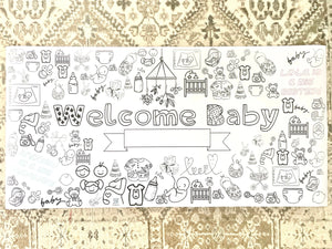 Welcome Baby Personalized Coloring Banner