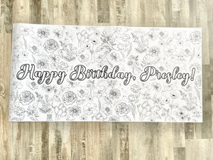 Wildflower Coloring Banner