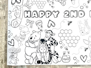 Pooh Bear Coloring Banner