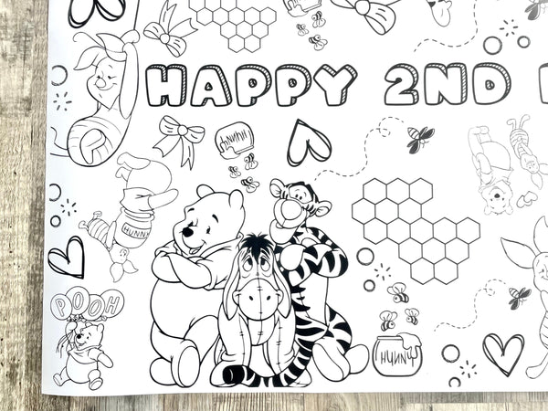 Pooh Bear Coloring Banner
