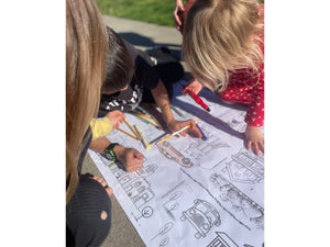 Neighborhood Theme Kid Coloring Activity Poster