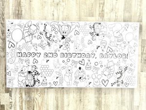 Pooh Bear Coloring Banner