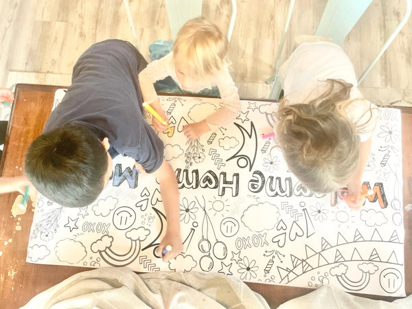 Welcome Home Personalized Coloring Banner